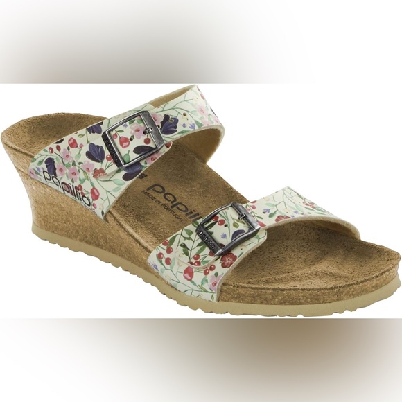 PAPILLIO BIRKENSTOCK DOROTHY MEADOW FLOWERS BEIGE 38 EU 7-7.5 US - Picture 2 of 7